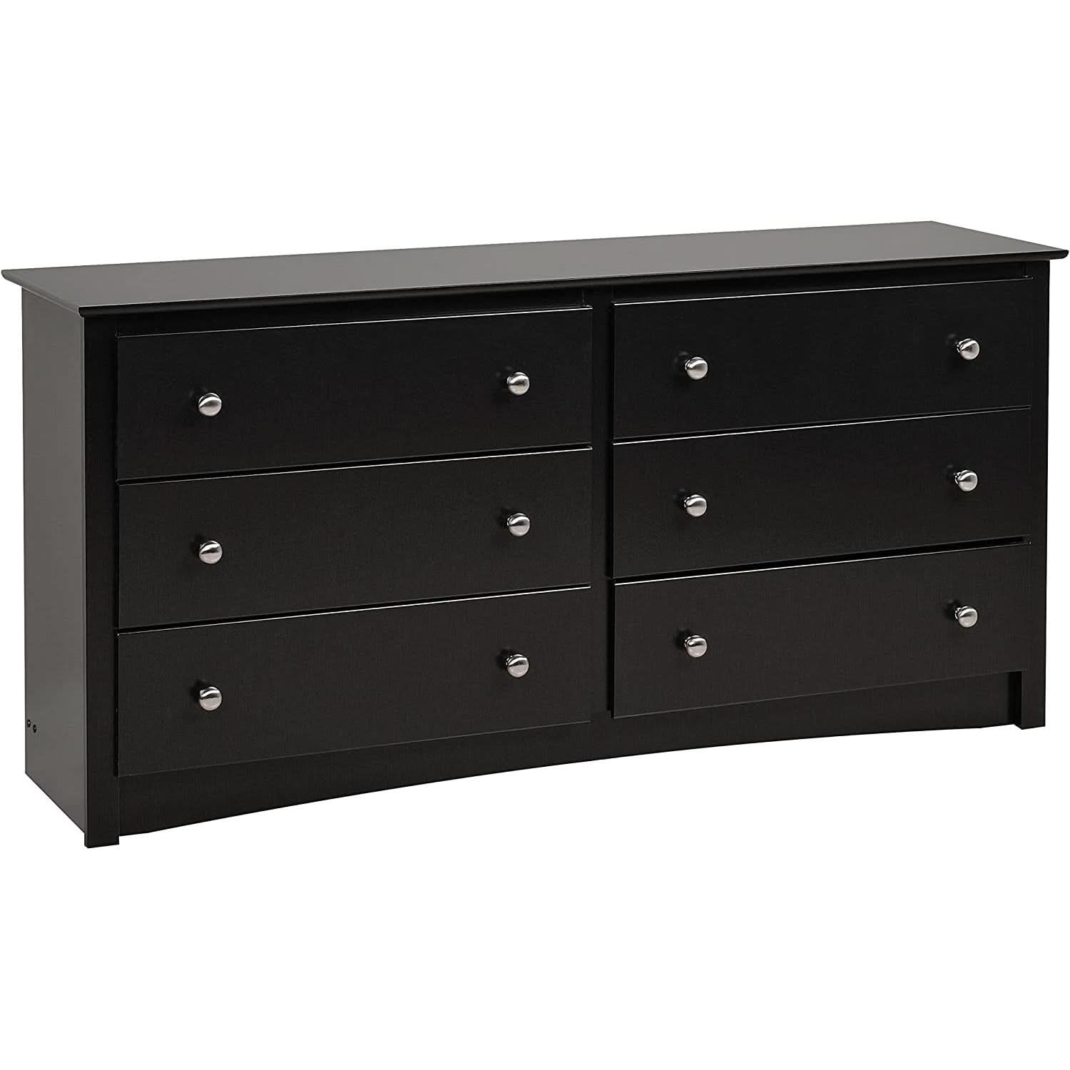 Black Sonoma 6 Drawer Dresser For Bedroom Storage And Organization
