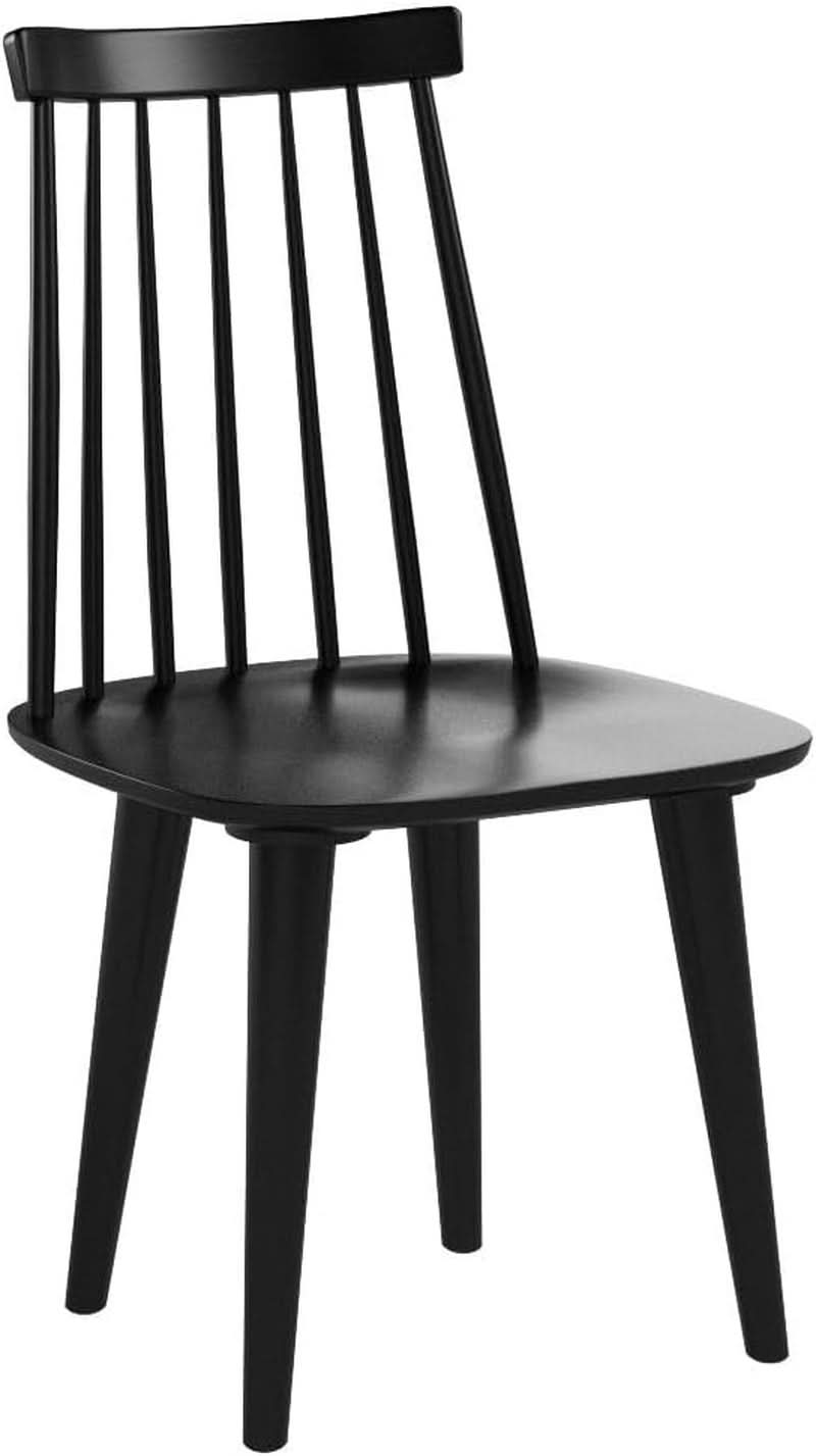 Black Spindle Farmhouse Wood Side Dining Chair Set Of 2