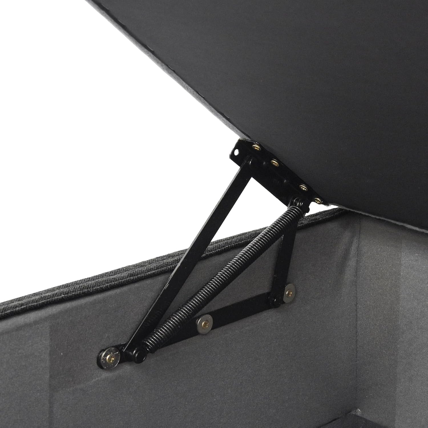 Black Storage Ottoman With Removable Cushion Covers