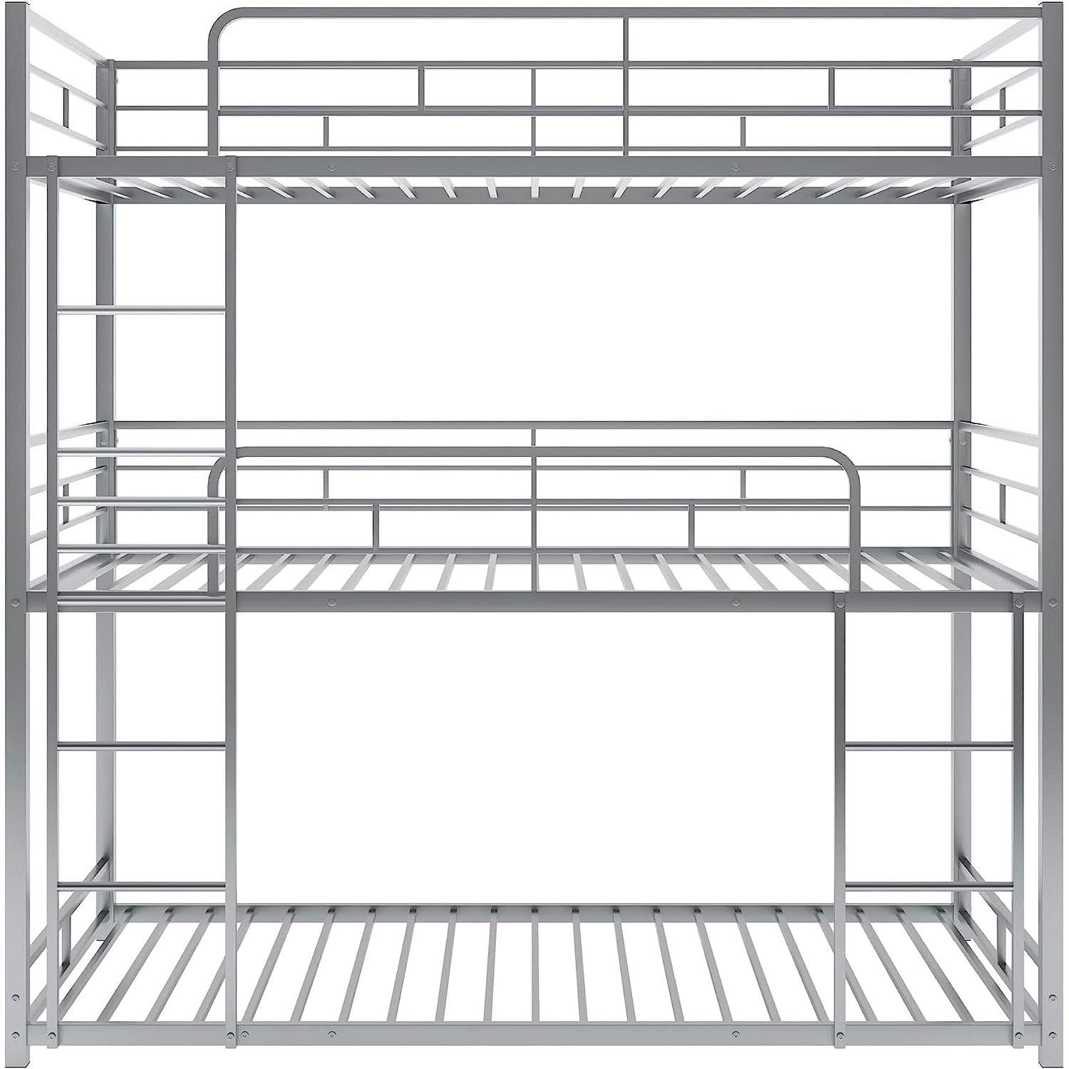 Black Triple Metal Bunk Bed Twin XL Full Queen Sizes