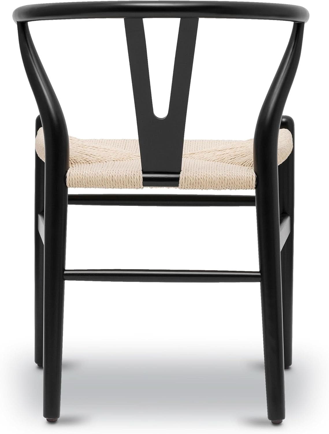 Black Wishbone Dining Chair With Armrests Eco Friendly