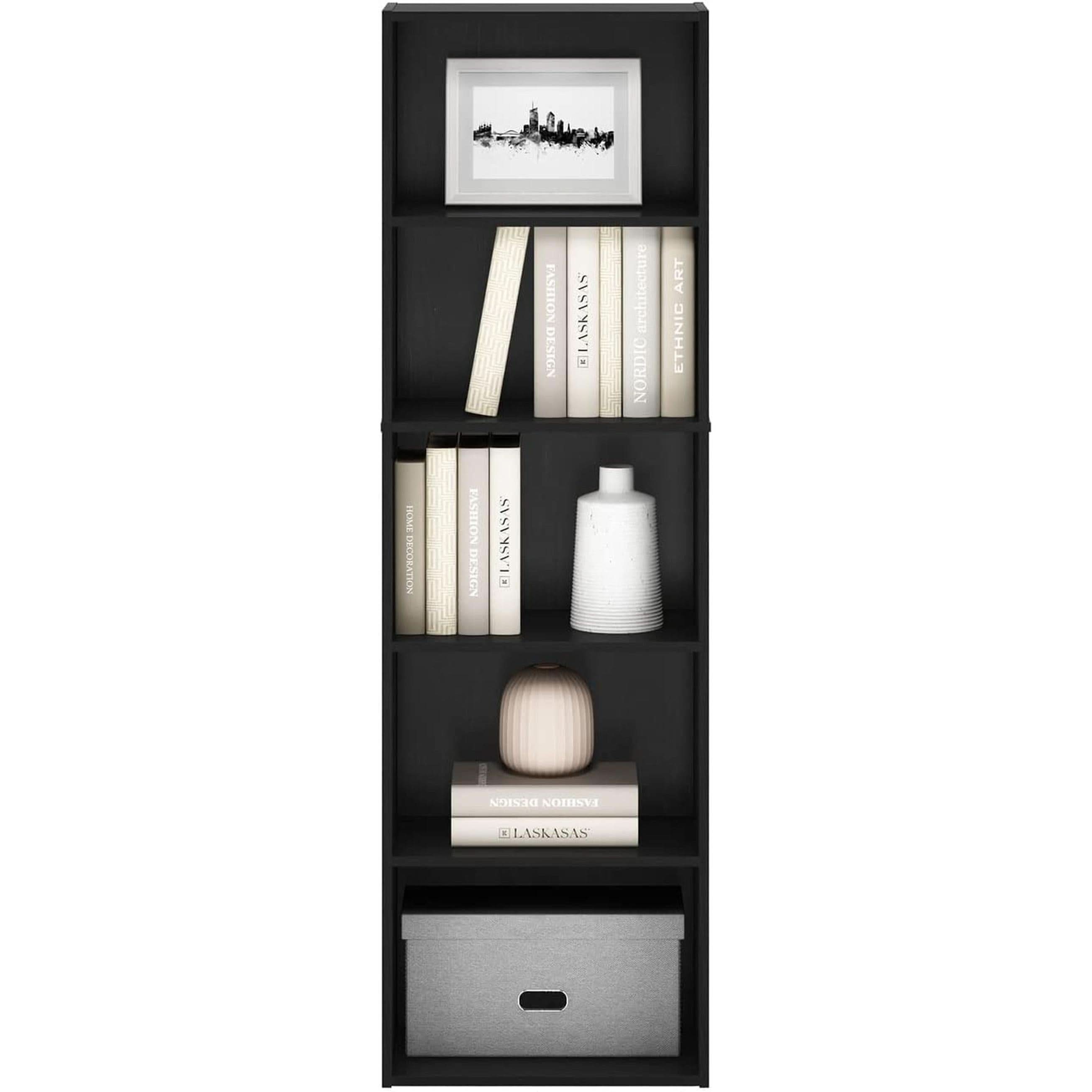 Blackwood 5-Tier Open Storage Shelves Bookcase For Living Room