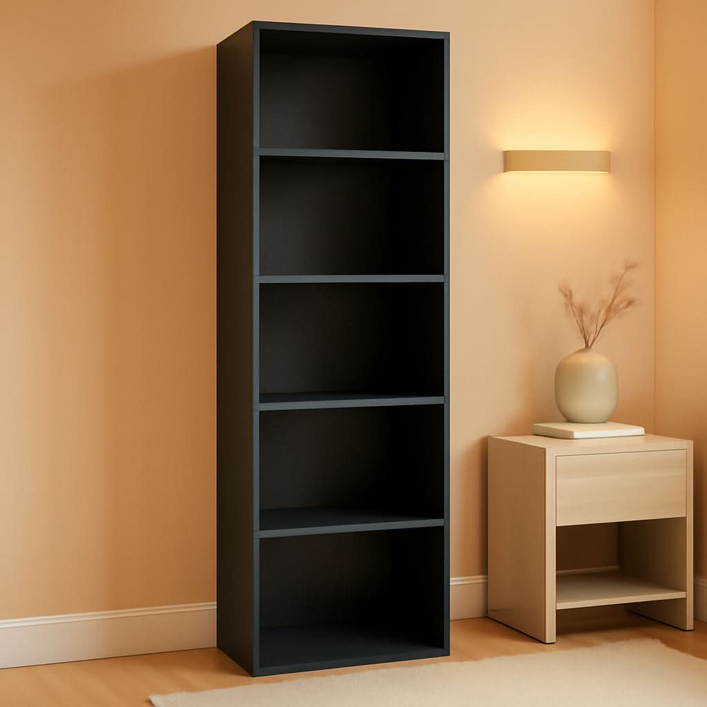 Blackwood 5-Tier Open Storage Shelves Bookcase For Living Room