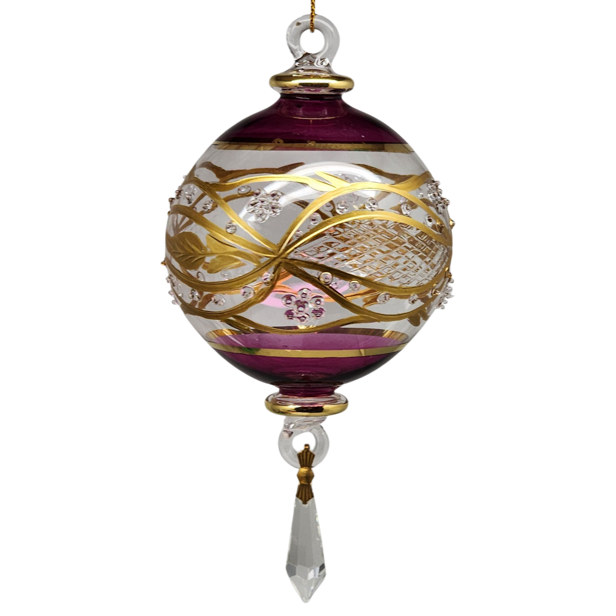 Blown Glass Ornament - "Regal Jewel"