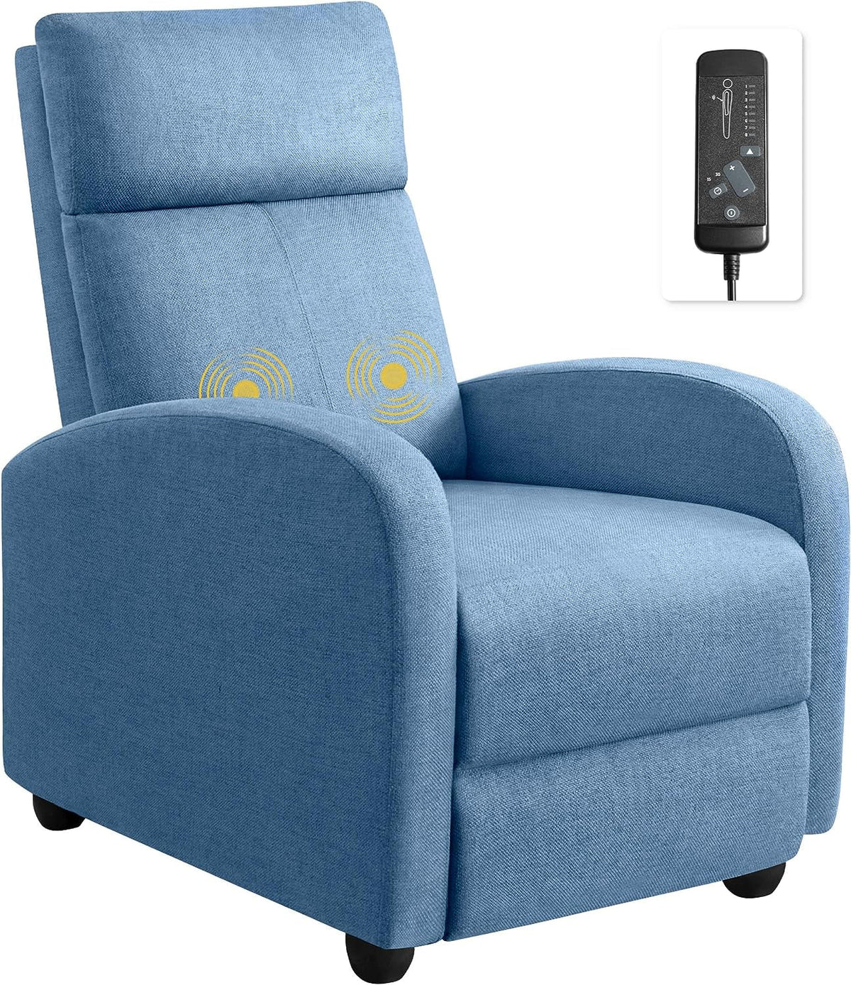 Blue Adjustable Massage Recliner Chair For Living Room