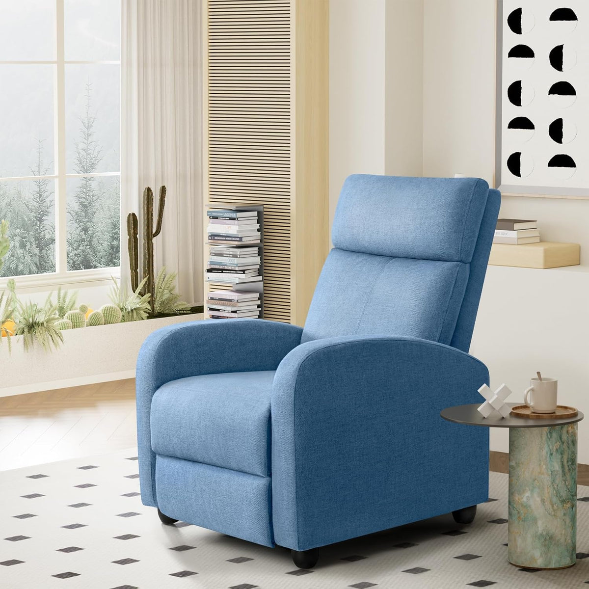 Blue Adjustable Massage Recliner Chair For Living Room