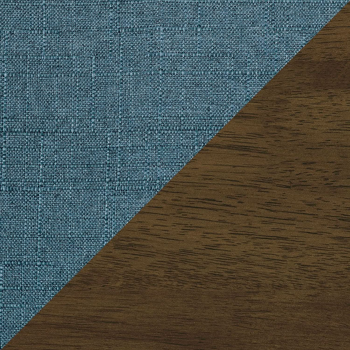 Blue Elle Accent Chair With Linen Upholstery Retro Style