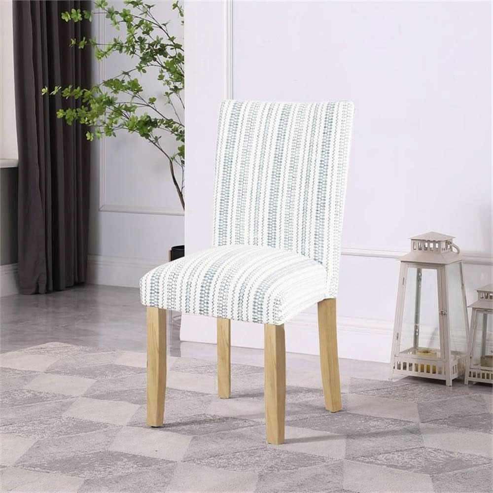 Blue Farmhouse Stripe Parsons Dining Chairs Set Of 2