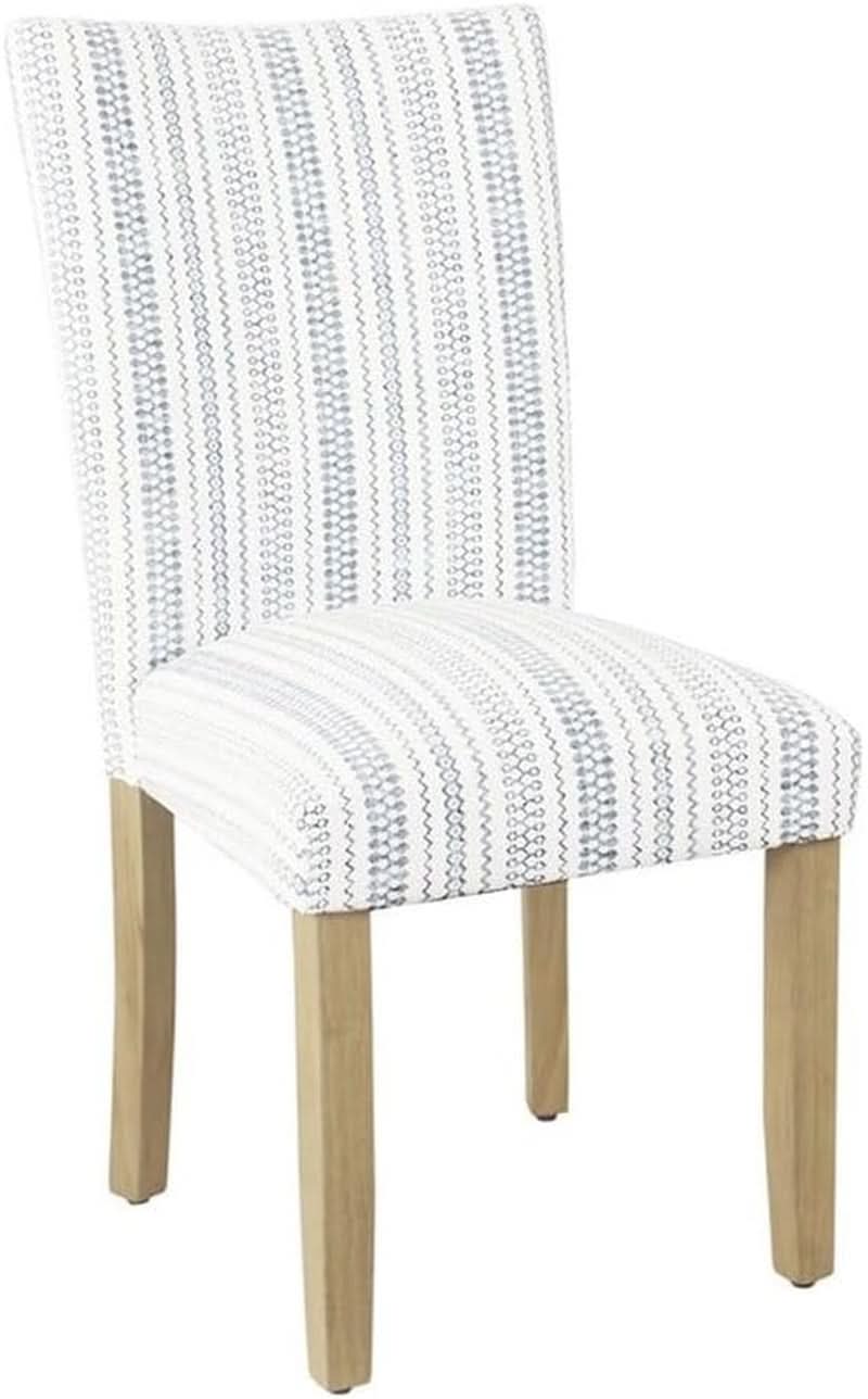 Blue Farmhouse Stripe Parsons Dining Chairs Set Of 2