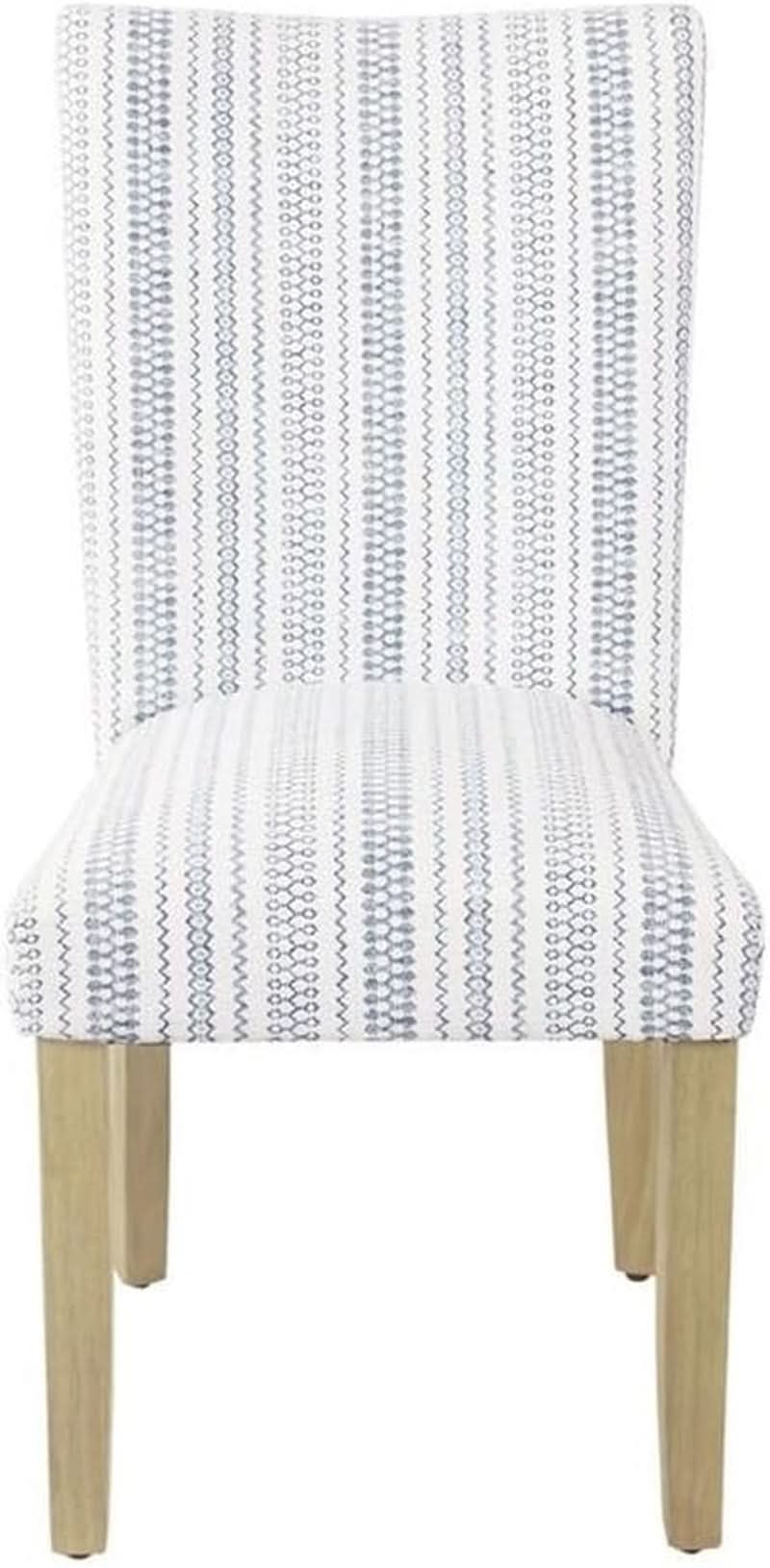 Blue Farmhouse Stripe Parsons Dining Chairs Set Of 2