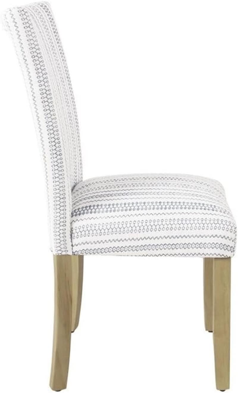 Blue Farmhouse Stripe Parsons Dining Chairs Set Of 2