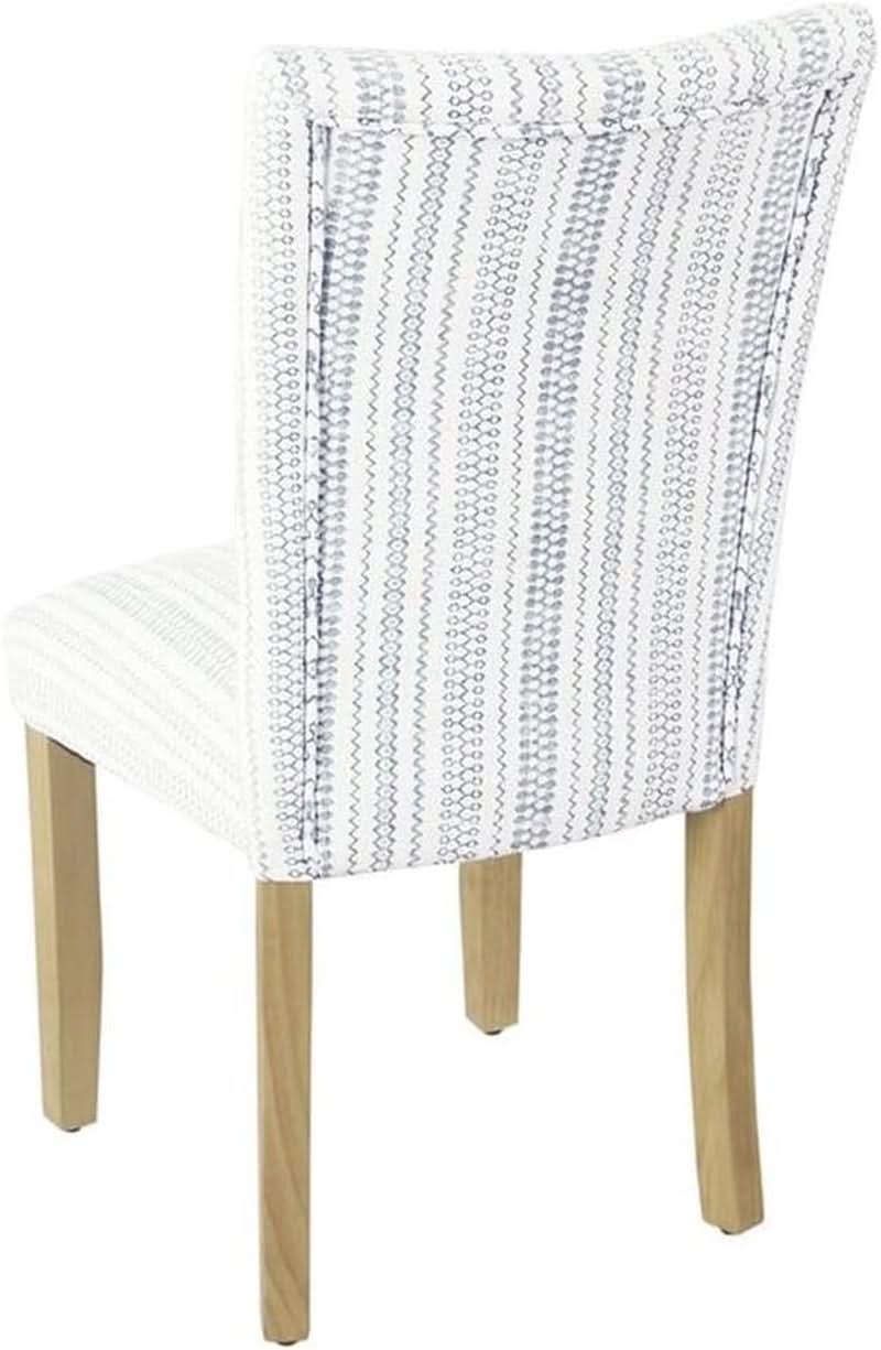 Blue Farmhouse Stripe Parsons Dining Chairs Set Of 2