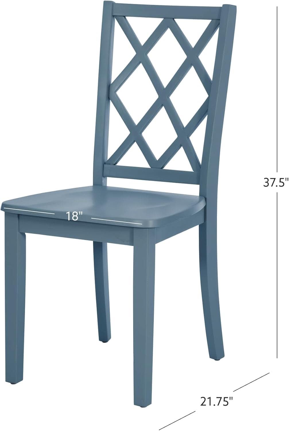 Blue Graphite Conolly X Back Dining Side Chair For Dining Room