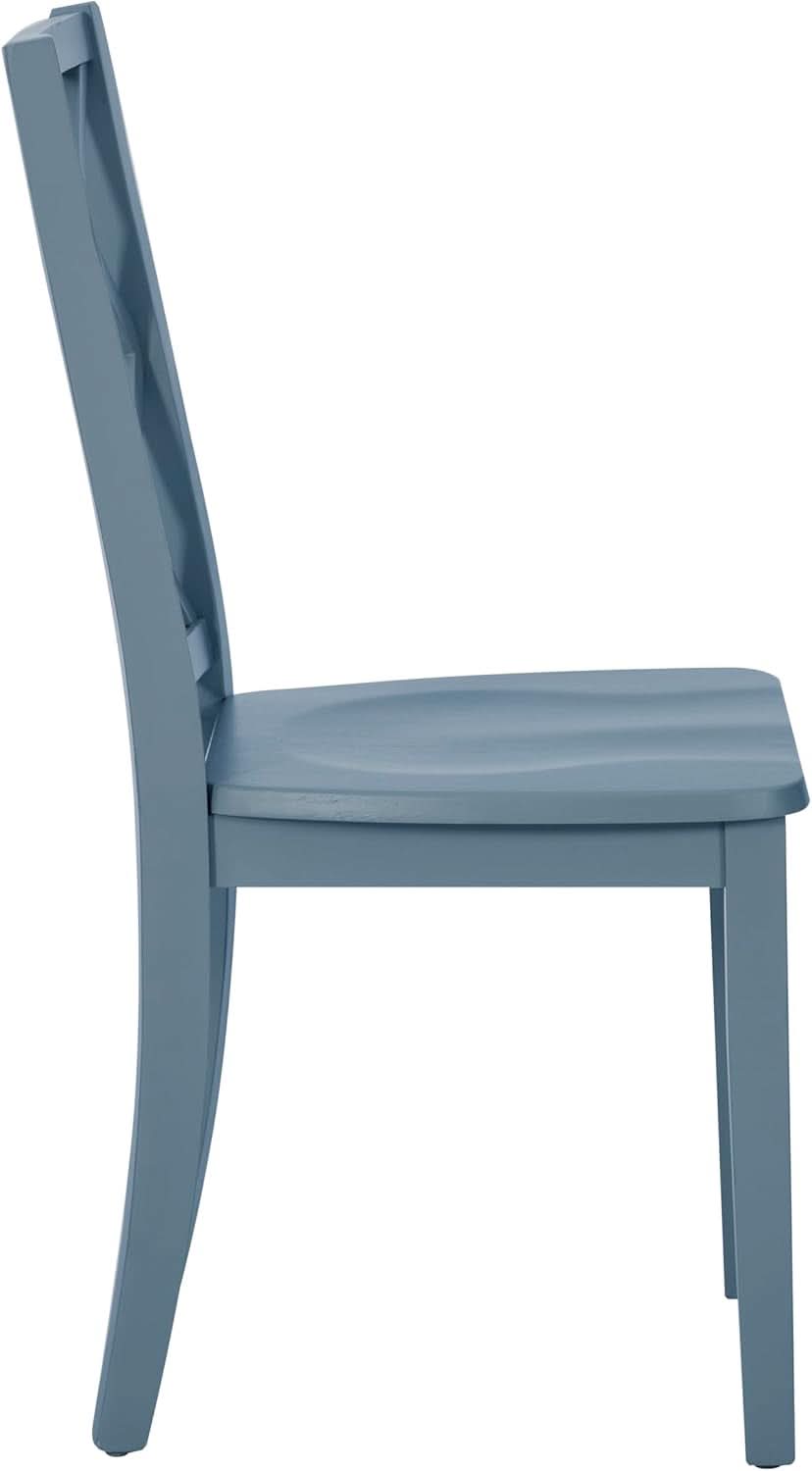 Blue Graphite Conolly X Back Dining Side Chair For Dining Room