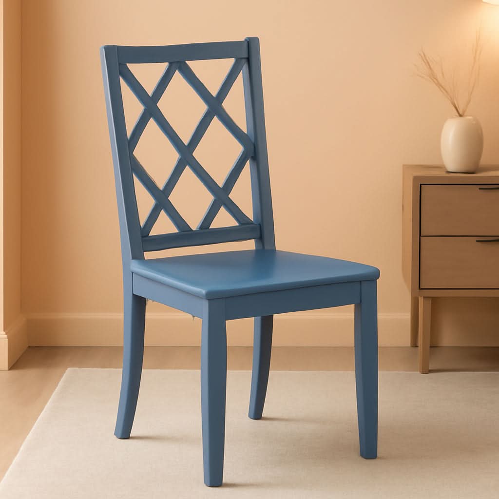 Blue Graphite Conolly X Back Dining Side Chair For Dining Room