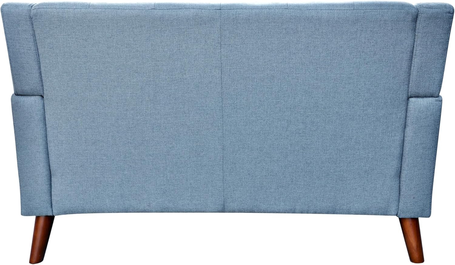 Blue Mid Century Modern Loveseat Polyester Upholstery