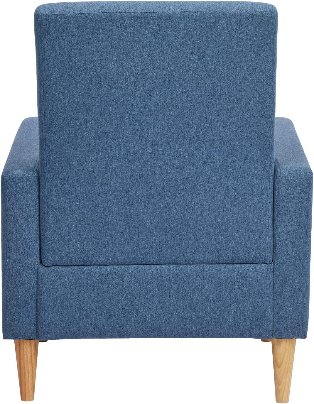 Blue Upholstered Accent Armchair With Back Cushions