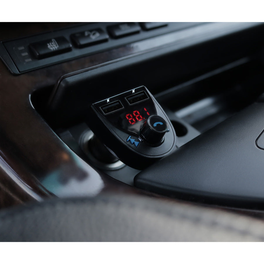 Bluetooth Car Fm Transmitter,Audio Receiver W/Built In Mic