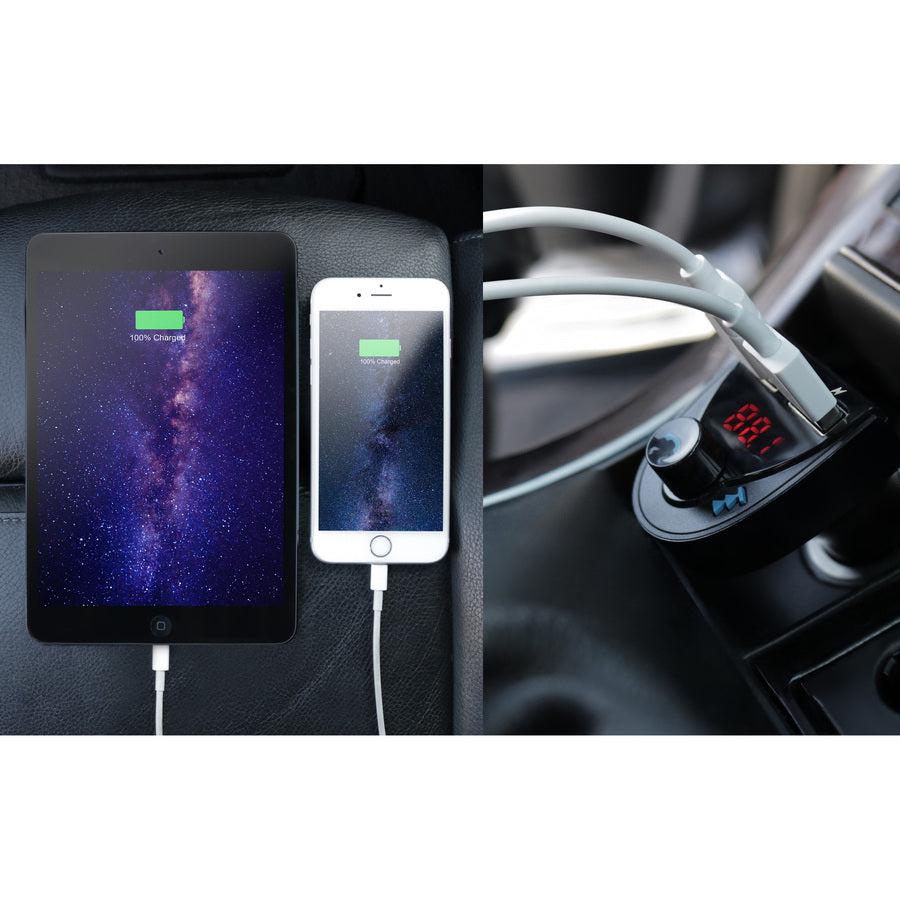 Bluetooth Car Fm Transmitter,Audio Receiver W/Built In Mic