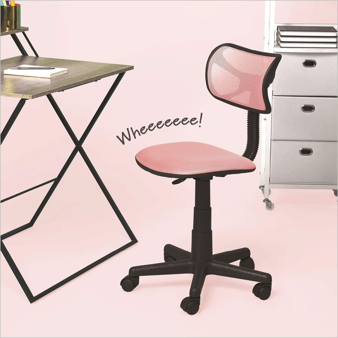Blush Adjustable Swivel Mesh Desk Chair For Office