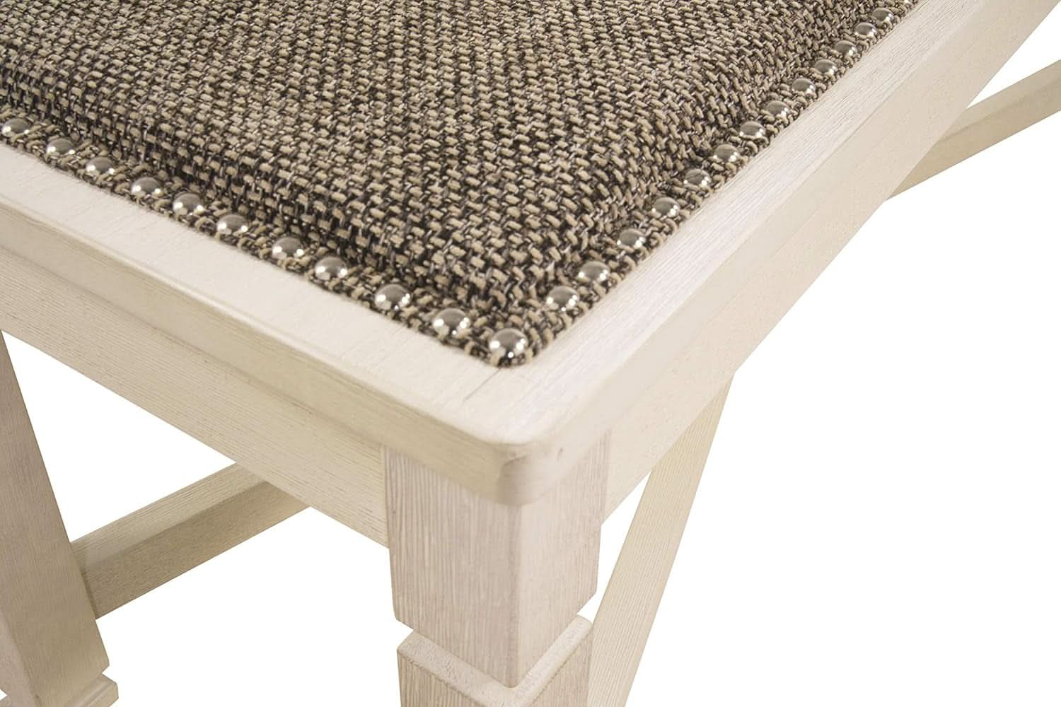 Bolanburg Upholstered Dining Bench Antique White Finish