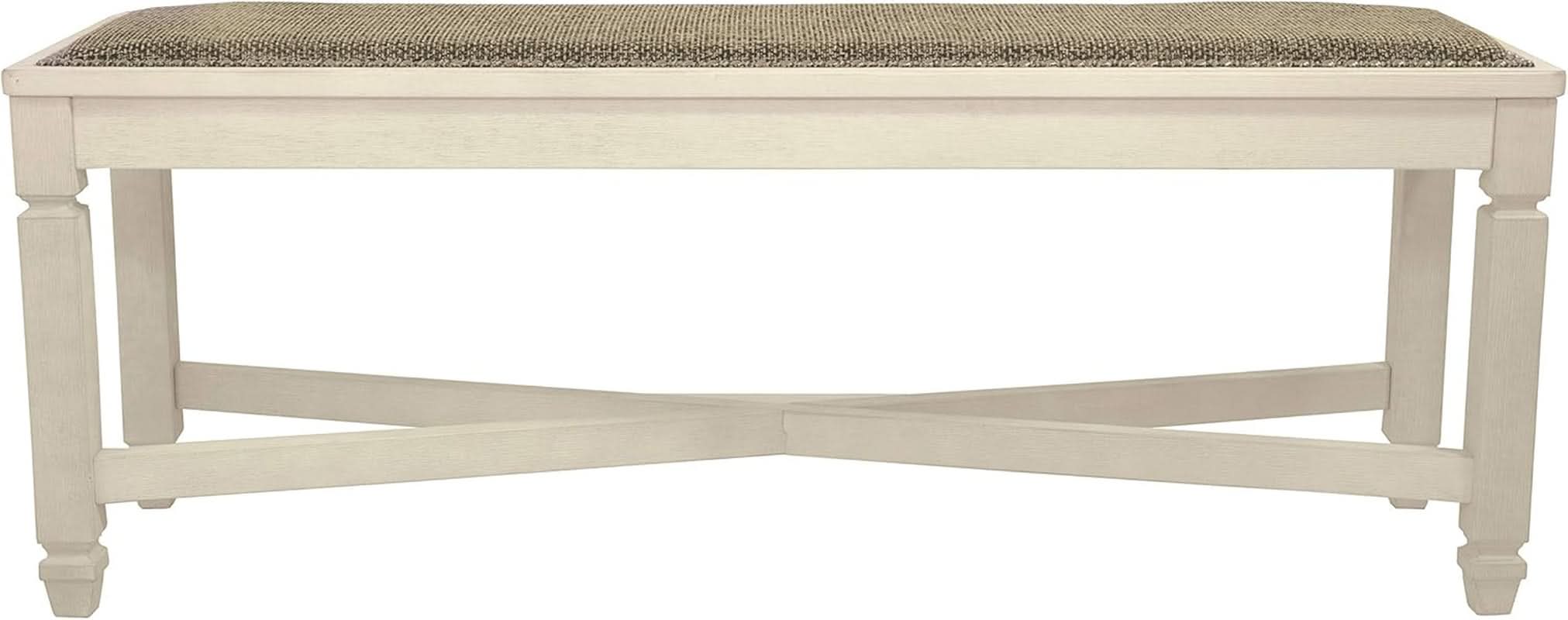 Bolanburg Upholstered Dining Bench Antique White Finish