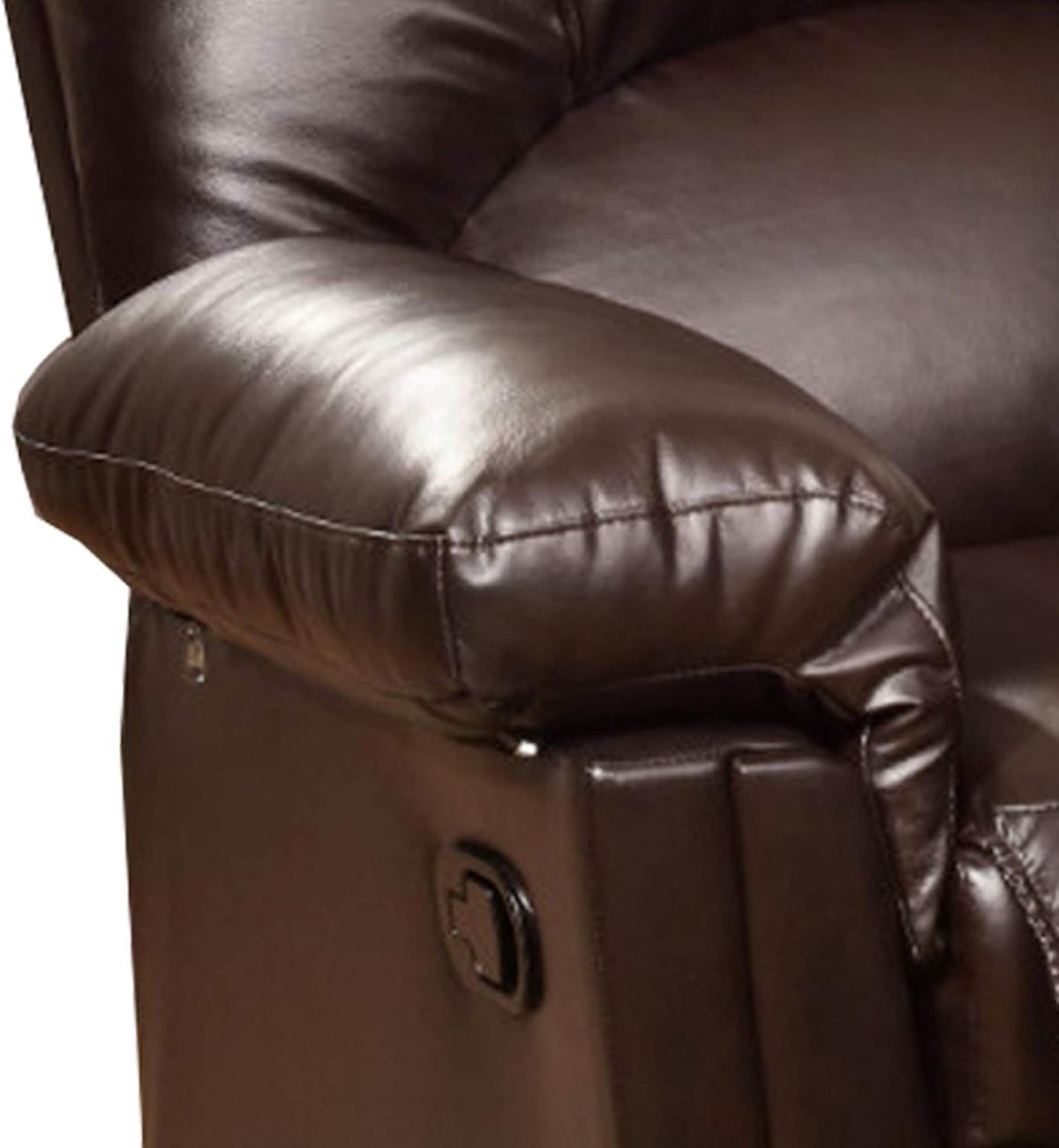 Bonded Leather Rocker Recliner 41 X 35 X 35 In Brown