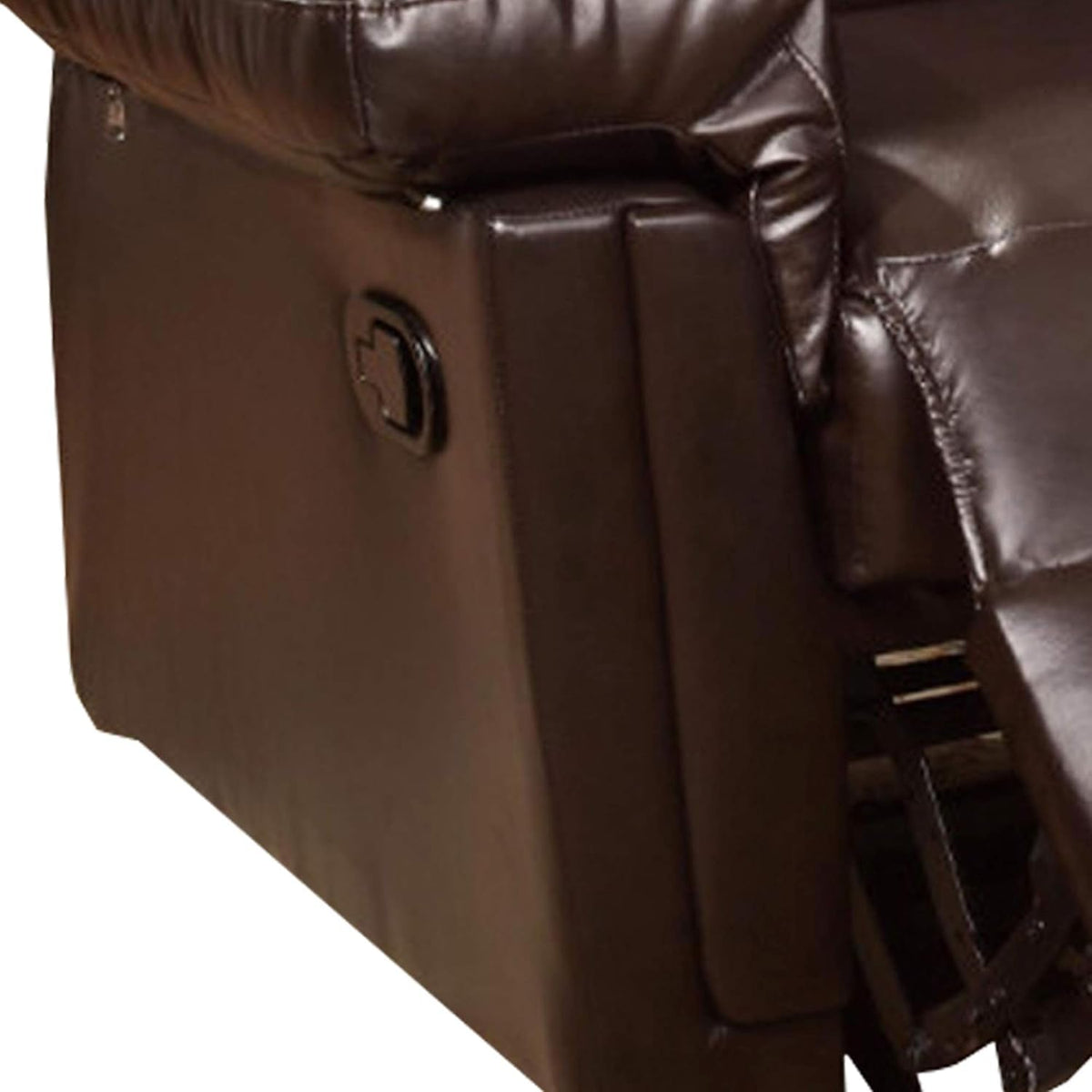 Bonded Leather Rocker Recliner 41 X 35 X 35 In Brown