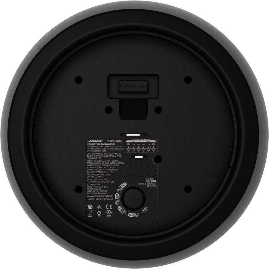 Bose Professional DesignMax DM10P-SUB Outdoor In-ceiling, Surface Mount, Pendant Mount, Recessed Mount Woofer - 250 W RMS - Black