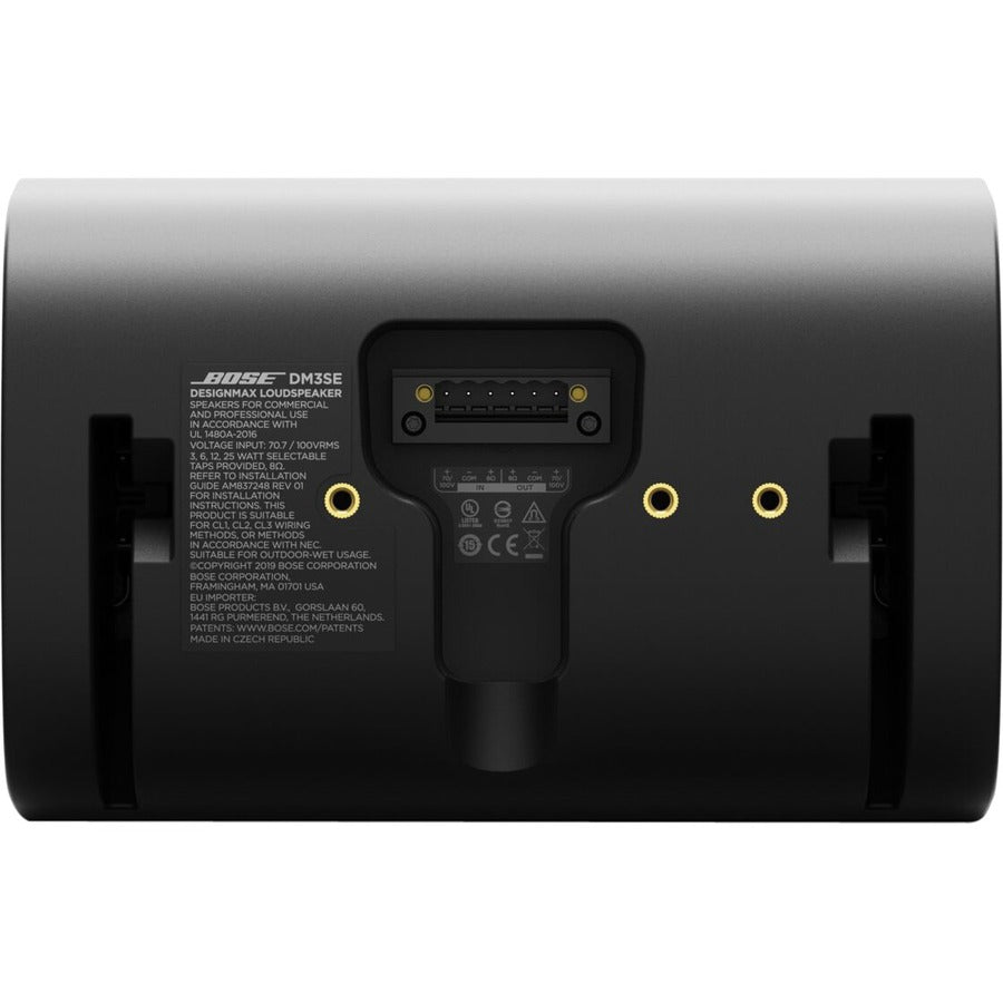 Bose Professional DesignMax DM3SE 2-way Outdoor Ceiling Mountable, Surface Mount, Wall Mountable Speaker - 25 W RMS - Black