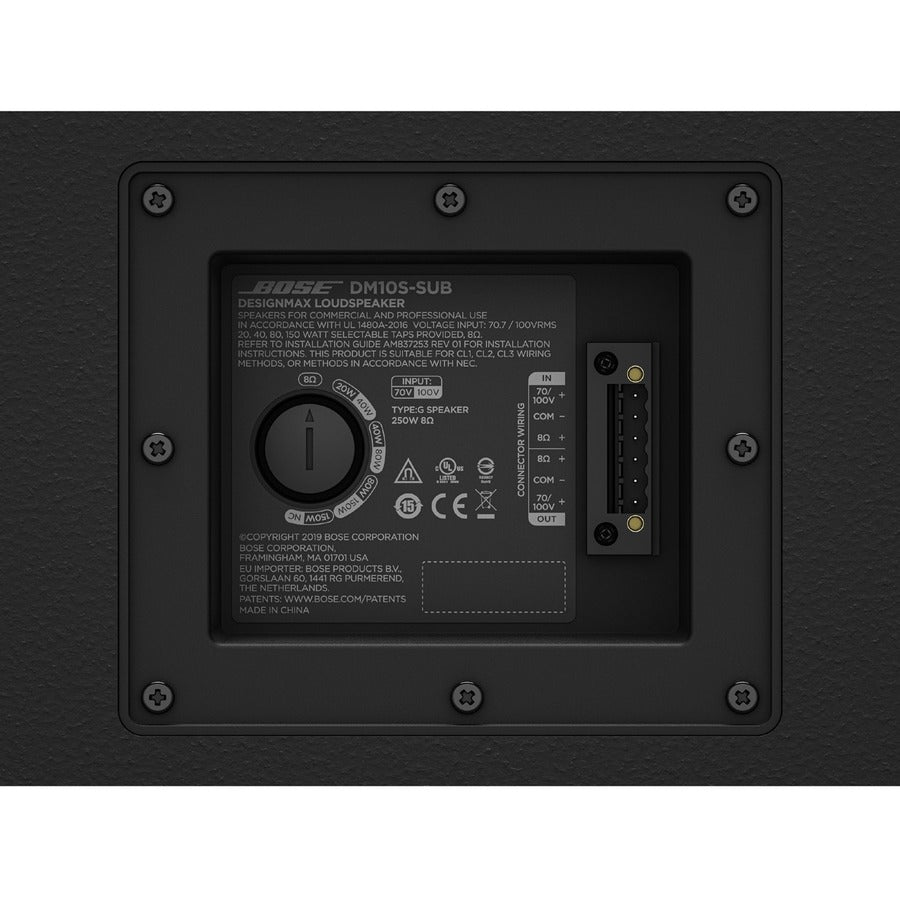 Bose Professional Designmax Dm10S-Sub Indoor Ceiling Mountable, Surface Mount, Wall Mountable Woofer - 300 W Rms - Black