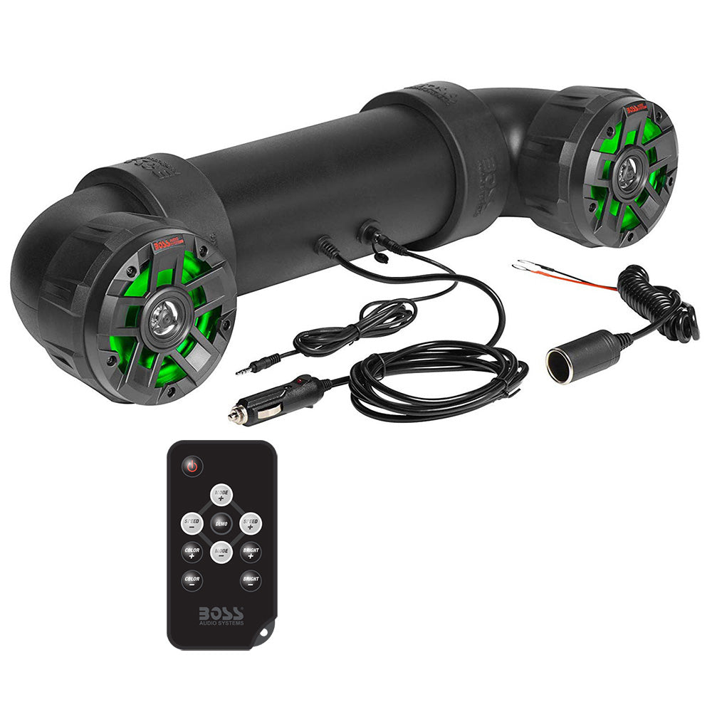 Boss Audio UTV4BRGB Amplified All-Terrain Sound System w/4" Marine Speakers &amp; 1" Black