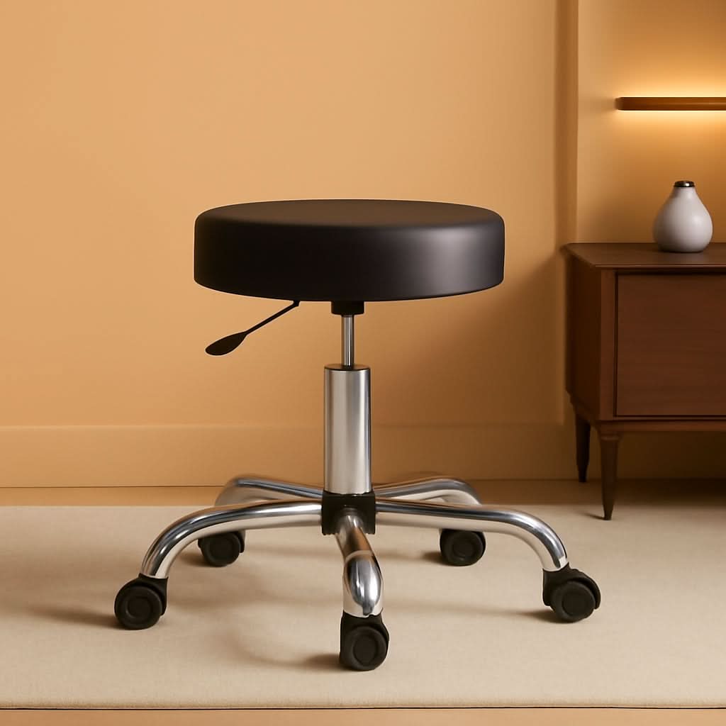 Boss Be Well Armless Medical Spa Stool Black Office Pro