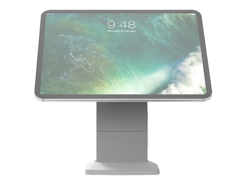 BossTab Touch Evo - Stand - screw mount - for tablet - metal - white - desk-mountable