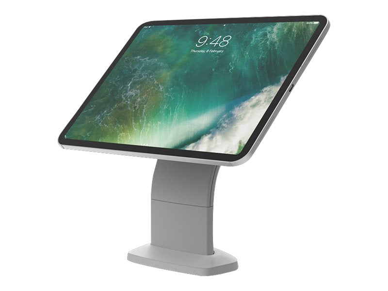 BossTab Touch Evo - Stand - screw mount - for tablet - metal - white - desk-mountable