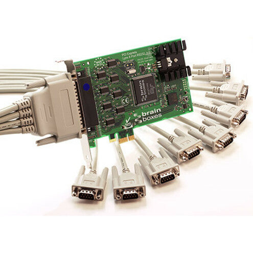 Brainboxes 8 Port RS232 PCI Express Serial Card 9 Pin Connectors PX-279
