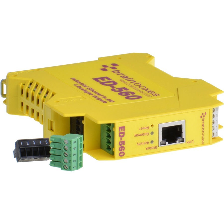 Brainboxes - Ethernet to 4 Analogue Outputs + RS485 Gateway ED-560