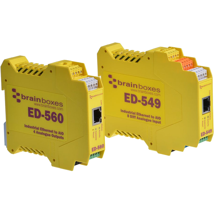 Brainboxes - Ethernet to 8 Analogue Inputs + RS485 Gateway ED-549