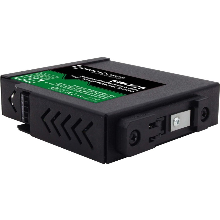 Brainboxes Hardened Industrial 5 Port Poe+ 10/100 Ethernet Switch