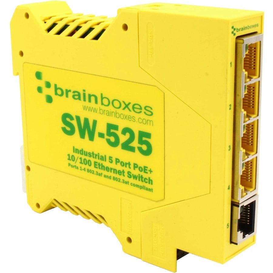 Brainboxes Industrial 5 Port Poe+ 10/100 Ethernet Switch