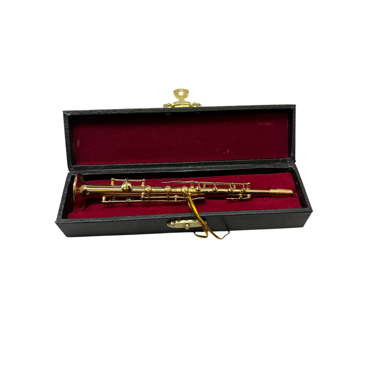 Brass Clarinet Ornament In A Case