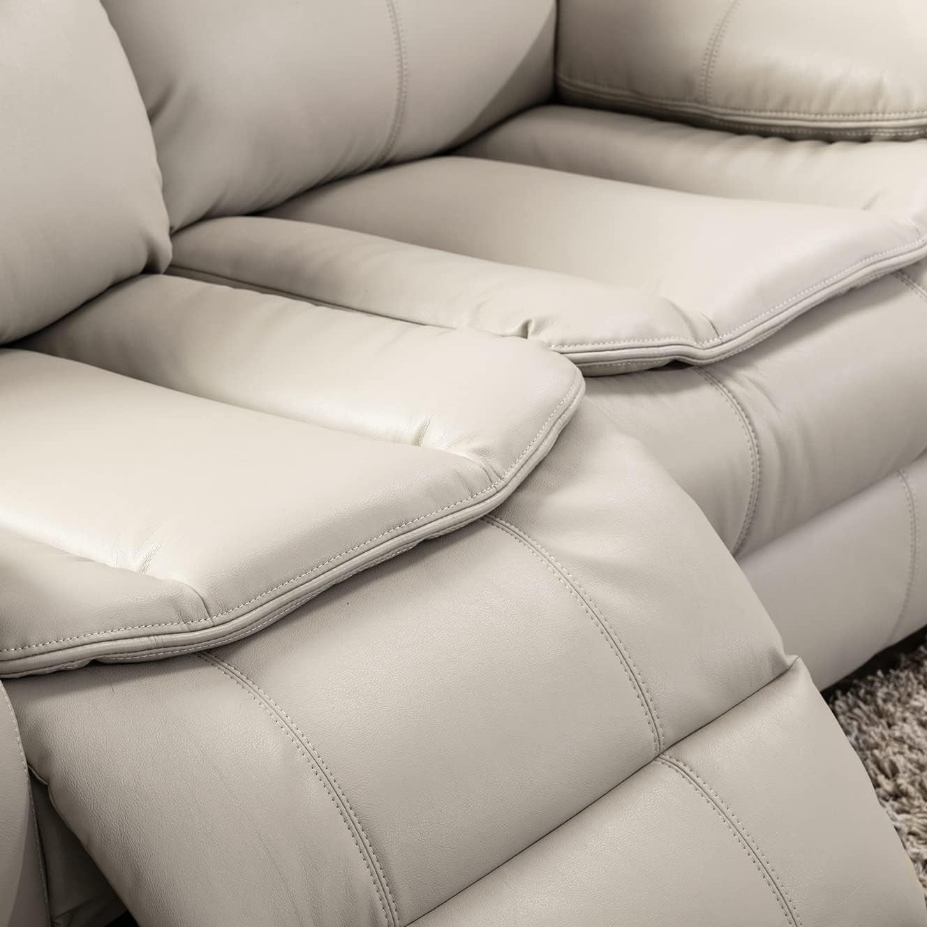 Breathable Leather Manual Recliner For Living Room