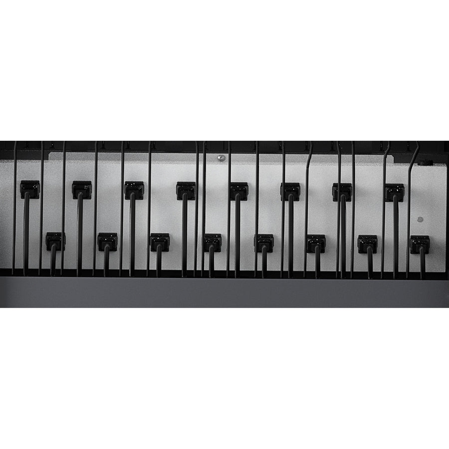 Bretford CUBE Cart AC for up to 32 Devices w/Back Panel, Charcoal Paint TVC32PAC-CKWL