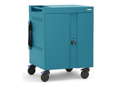 Bretford CUBE Cart Max - Cart (charge only) - for 30 netbooks - lockable - steel - pacific blue - screen size: up to 18",Bretford TVCMX30PAC-PA