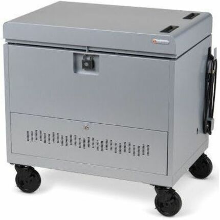 Bretford CUBE Toploader Cart with Caddies 30 Bay Charging Cart TVTL30CAD-PM