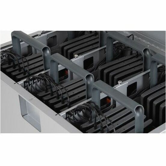 Bretford CUBE Toploader Cart with Caddies Pre-Wired - TVTL30CADUSB - 4 Casters - Arctic