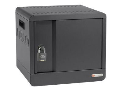 Bretford Cube Micro Station Pre-Wired TVS10USBC - Cabinet unit - for 10 notebooks/tablets - lockable - welded steel - platinum TVS10USBC-PM