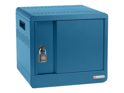 Bretford Cube Micro Station Pre-Wired TVS10USBC - Cabinet unit - for 10 notebooks/tablets - lockable - welded steel - sky - screen TVS10USBC-SKY