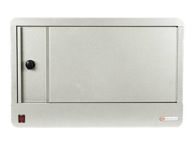 Bretford Cube Micro Station Pre-Wired TVS16USBC - Cabinet unit - for 16 devices - lockable - welded steel - concrete - screen TVS16USBC-CT