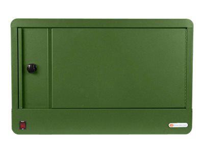 Bretford Cube Micro Station Pre-Wired TVS16USBC - Cabinet unit - for 16 devices - lockable - welded steel - grass - screen size: TVS16USBC-GRA